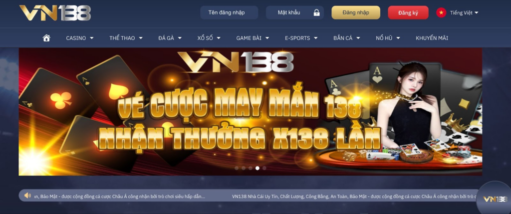 VN138 được ví là thiên đường giải trí trực tuyến đỉnh cao hàng đầu